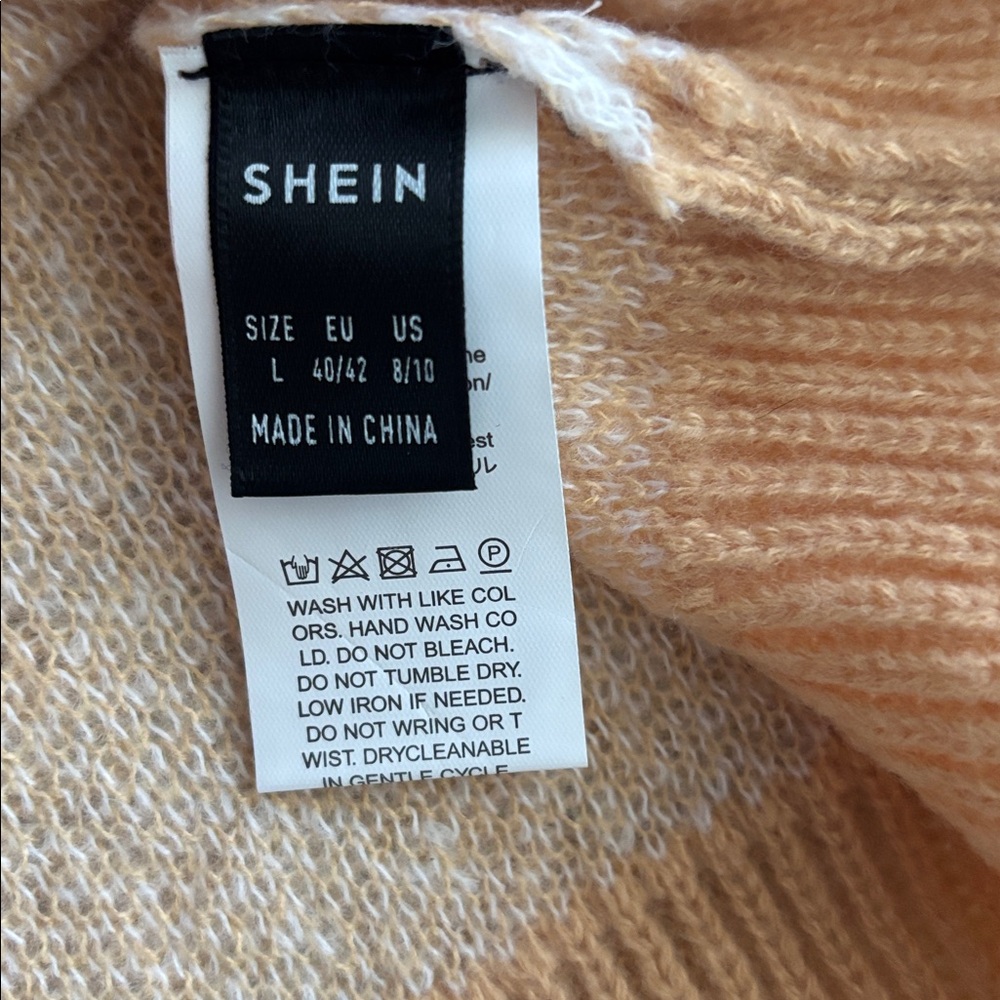 Shein Checkered Sweater🧡 - Picture 4 of 6
